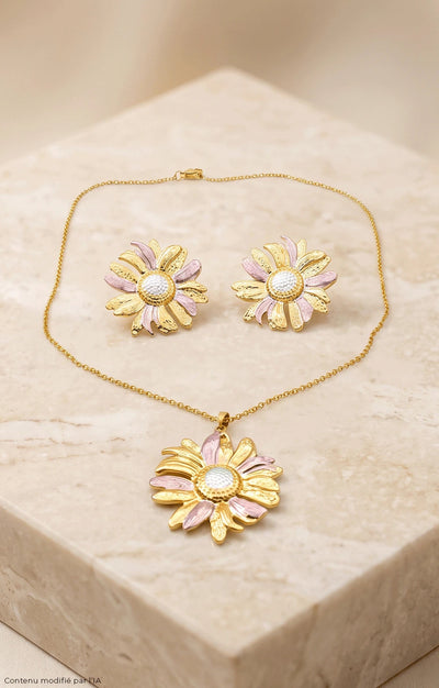 PARRURE ACIER FLOWERS