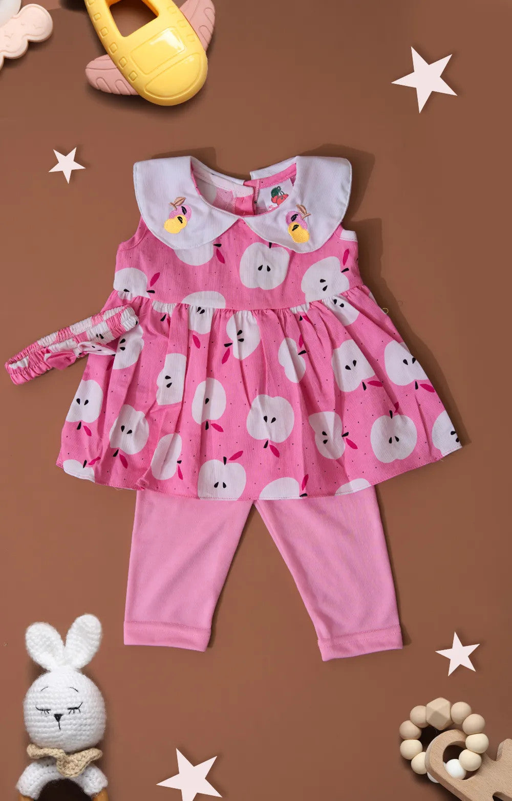 ENS ROBE POMME SS MCHE