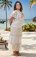 LONGUE ROBE DENTEL CASHMIRE
