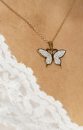 COLIER PAPILLON DIAM ACIER