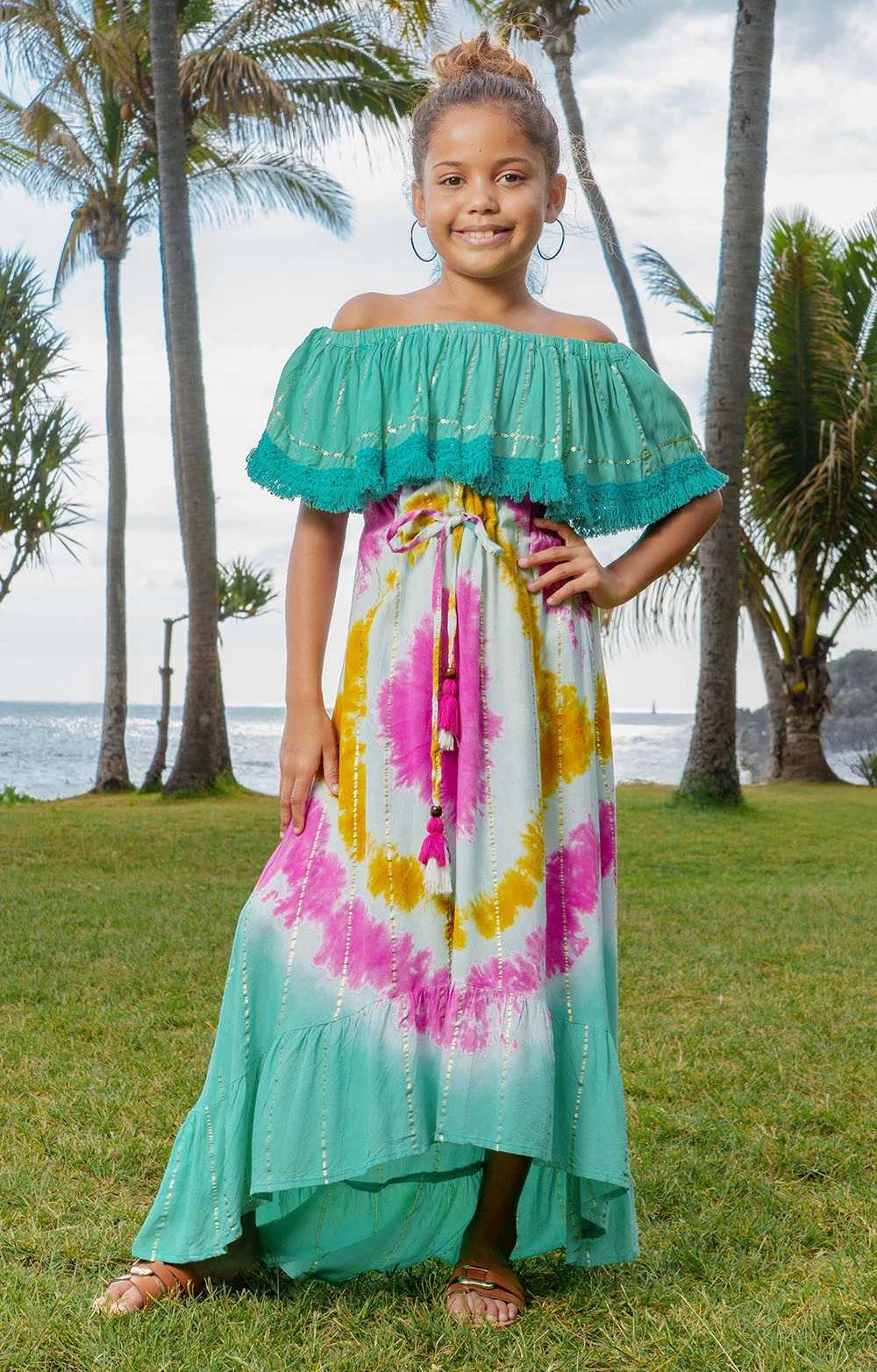 ROBE TYE DYE VOLANT GIRL 2