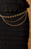 CEINT DOUBLE CHAINE OR