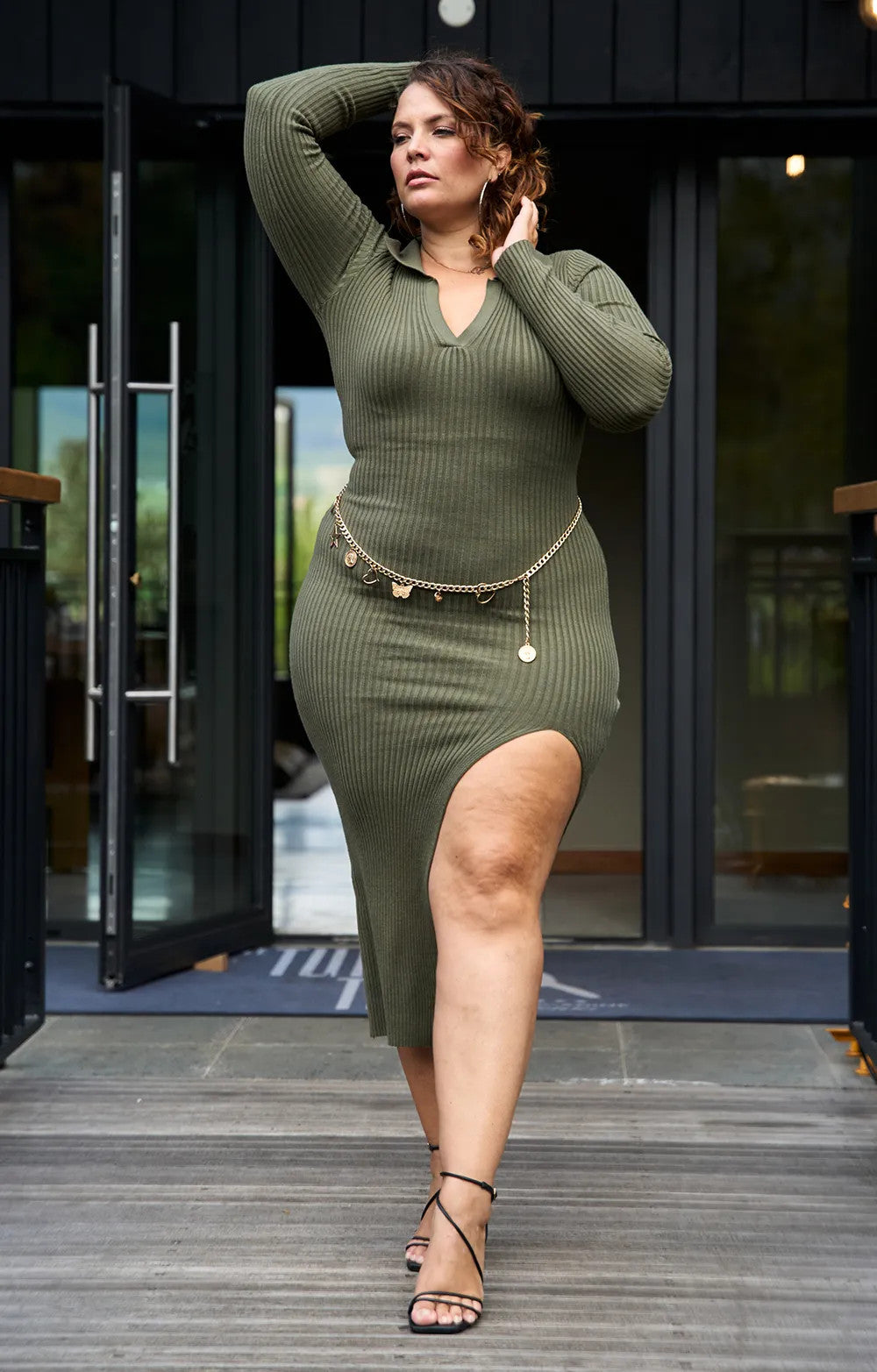 LONGUE ROBE MAILLE POLO