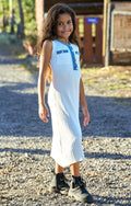 LONGUE ROBE SANS MANCHE DENIM GIRL