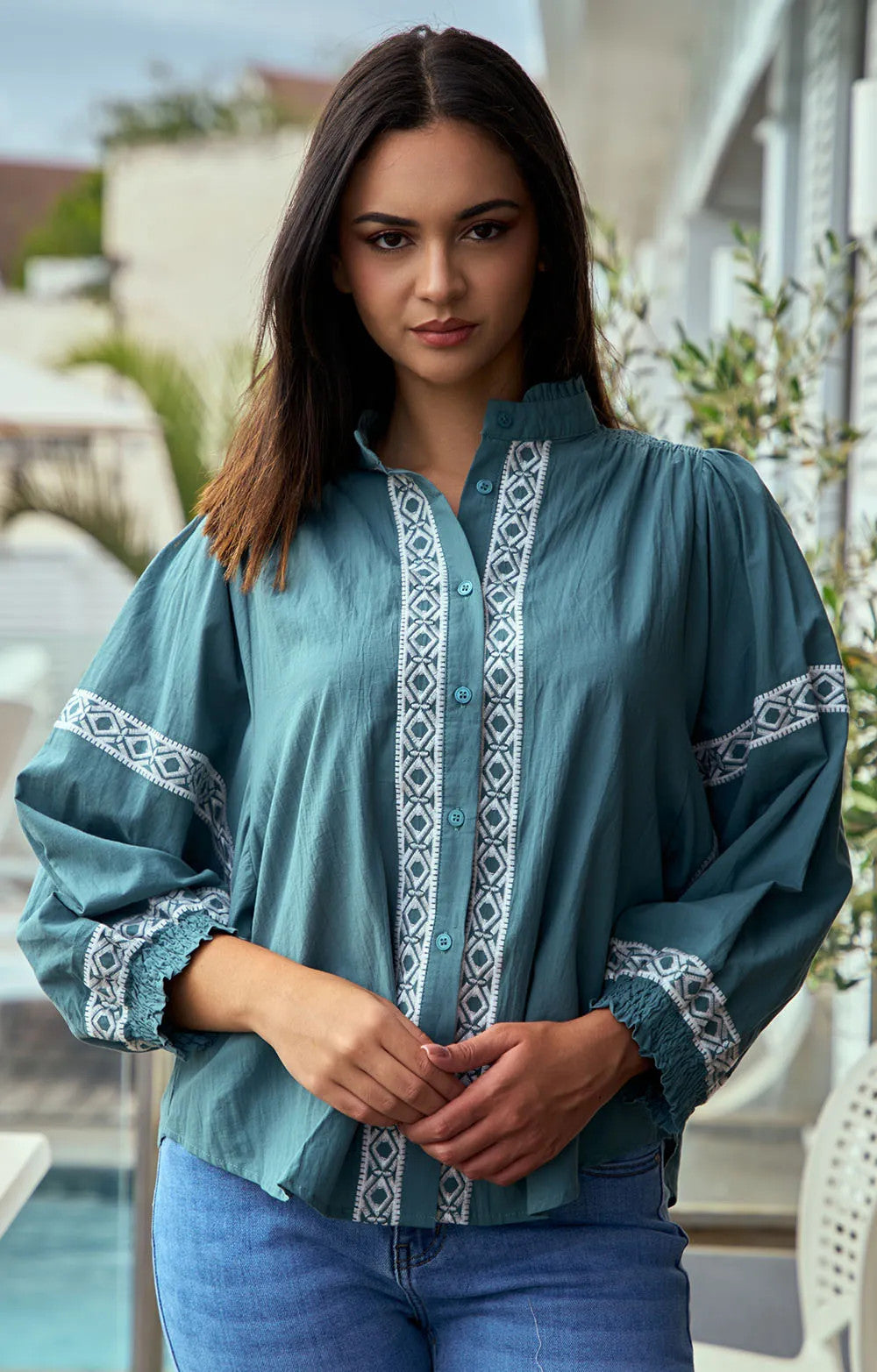 CHEMISE BOHEME BRODEE