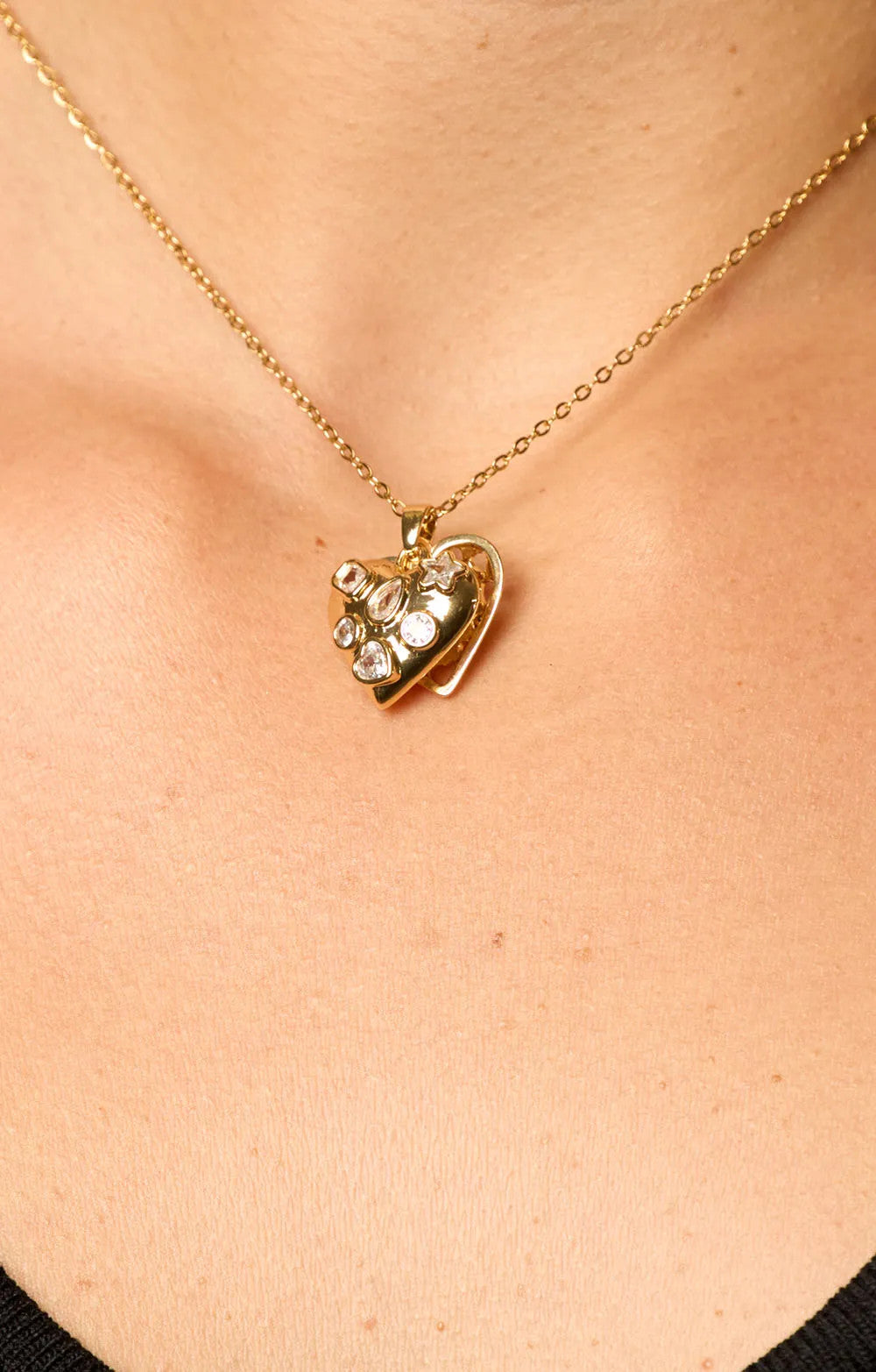 PARRURE COEUR ACIER