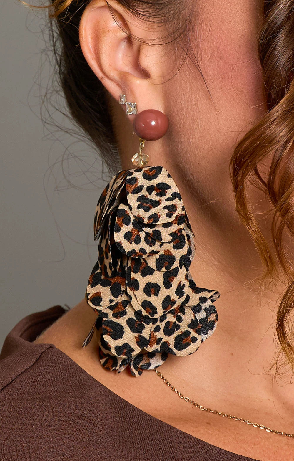 BOUCLE PETAL LEOPARD