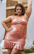 MAILLOT + JUPE CELESTE