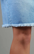 JUPE JEANS BAS DEFILER 2291