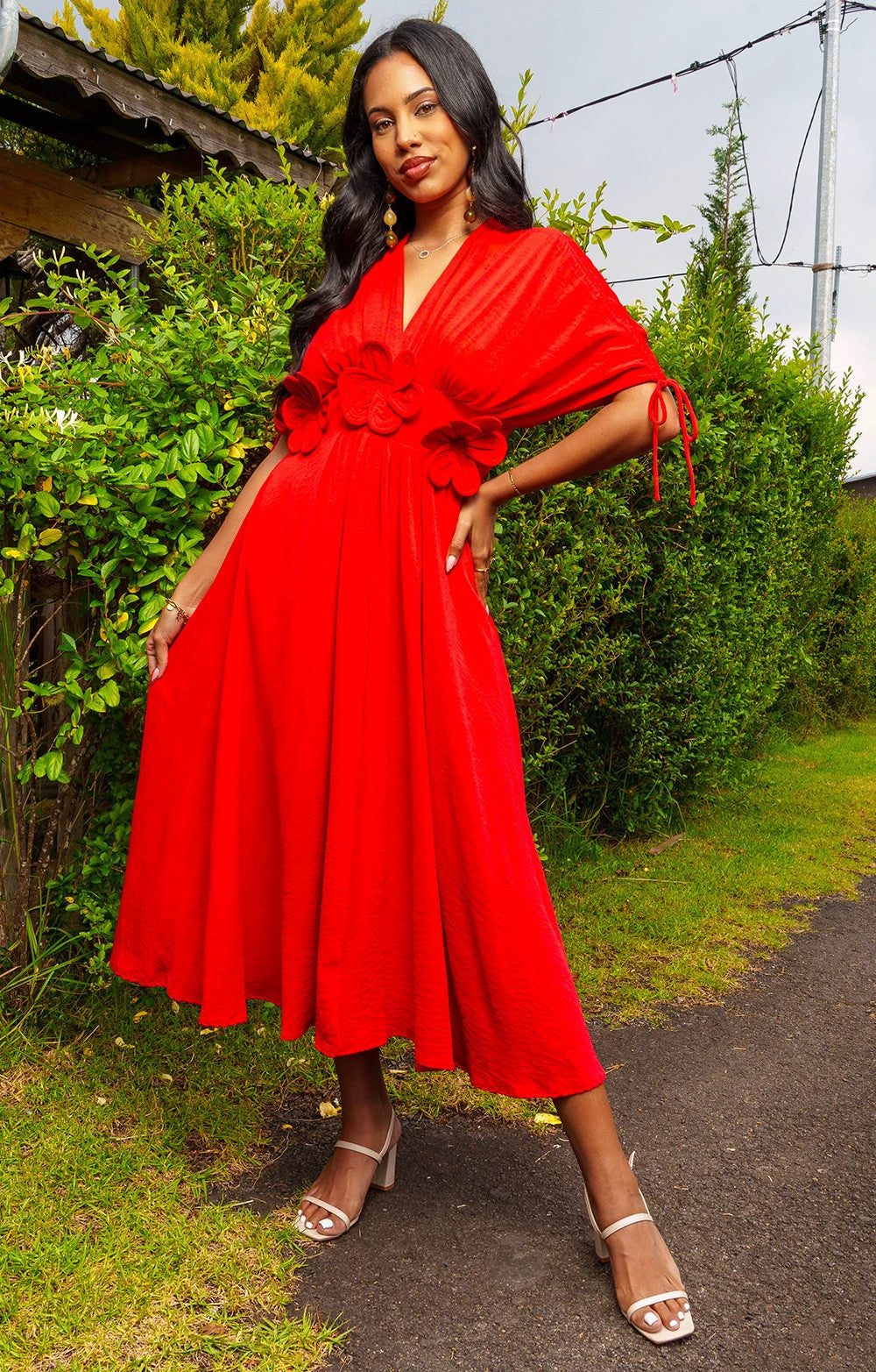 LONG ROBE 3 FLEURS