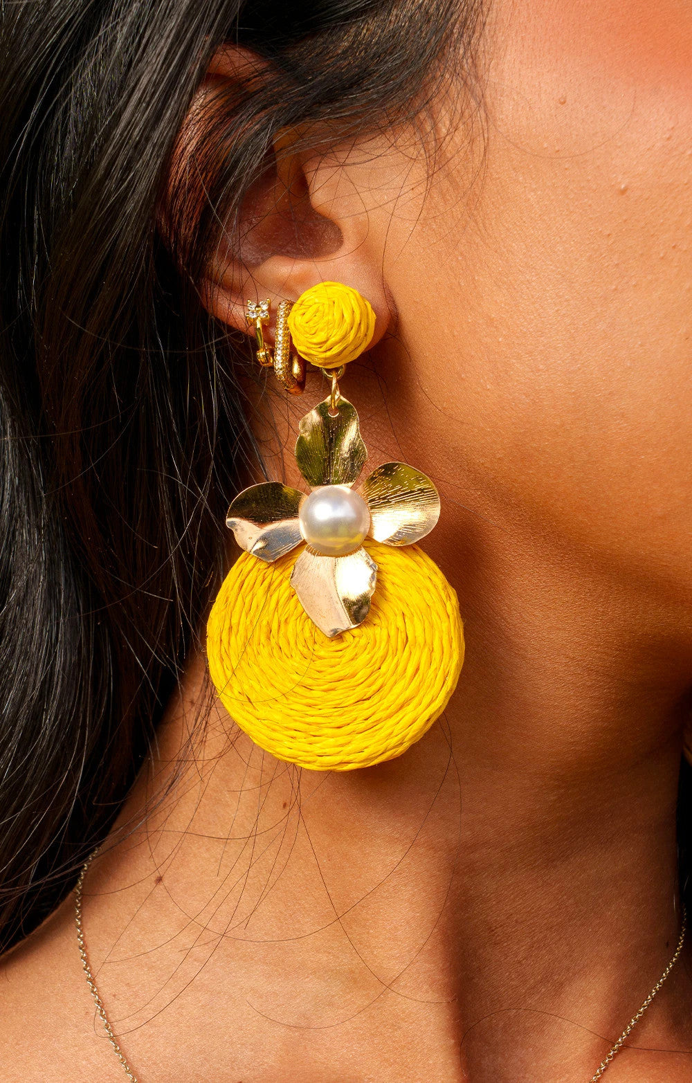 BOUCLE TRESSER JAUNE