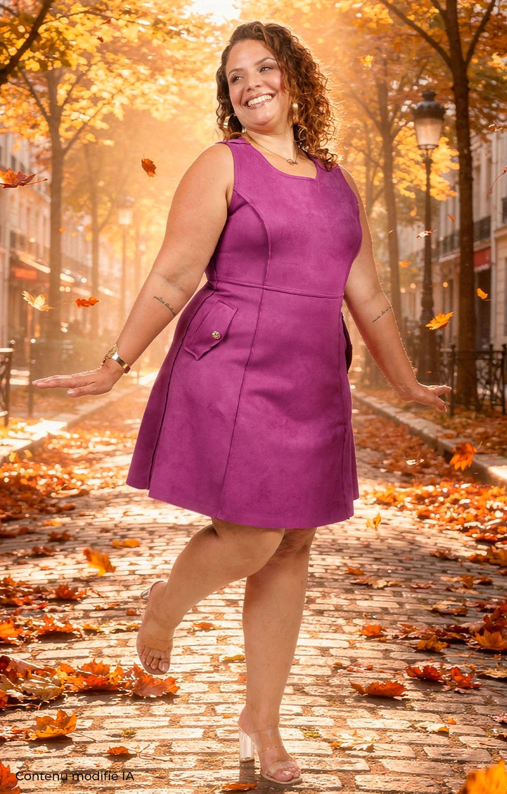 ROBE DAIM PATINEUSE