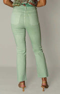 JEANS MENTHE BRODEE