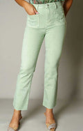 JEANS MENTHE BRODEE