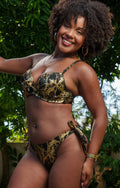 MAILLOT 2PC SERPENT DOREE