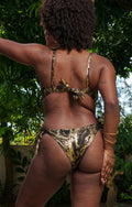 MAILLOT 2PC SERPENT DOREE