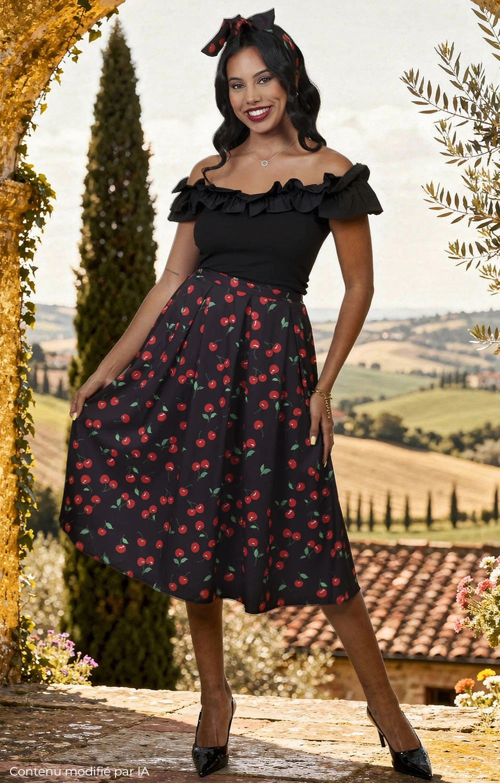 JUPE CERISE 2