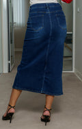 LONGUE JUPE JEANS FENDU