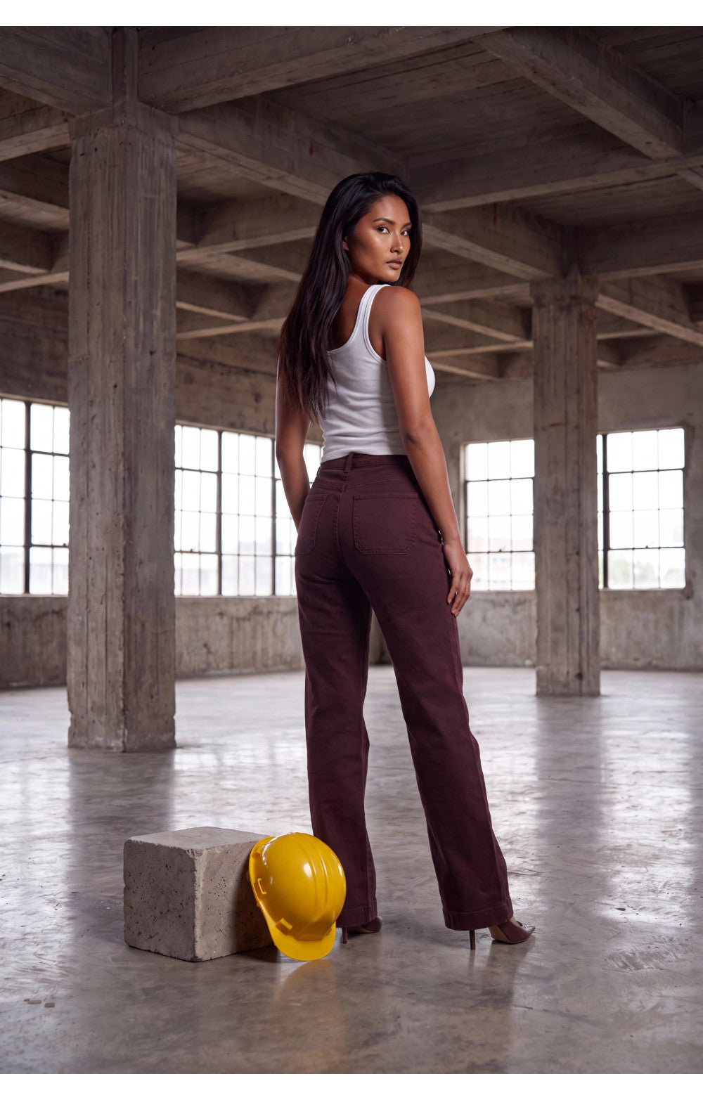 JEANS BORDEAUX POCHE TRESSER
