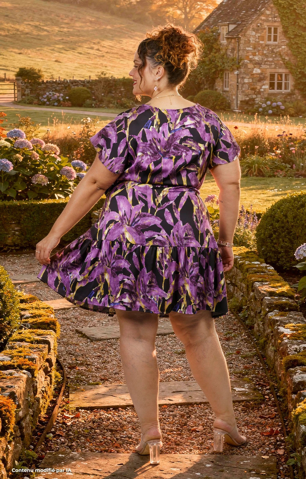 ROBE CACHE COEUR VIOLETTE