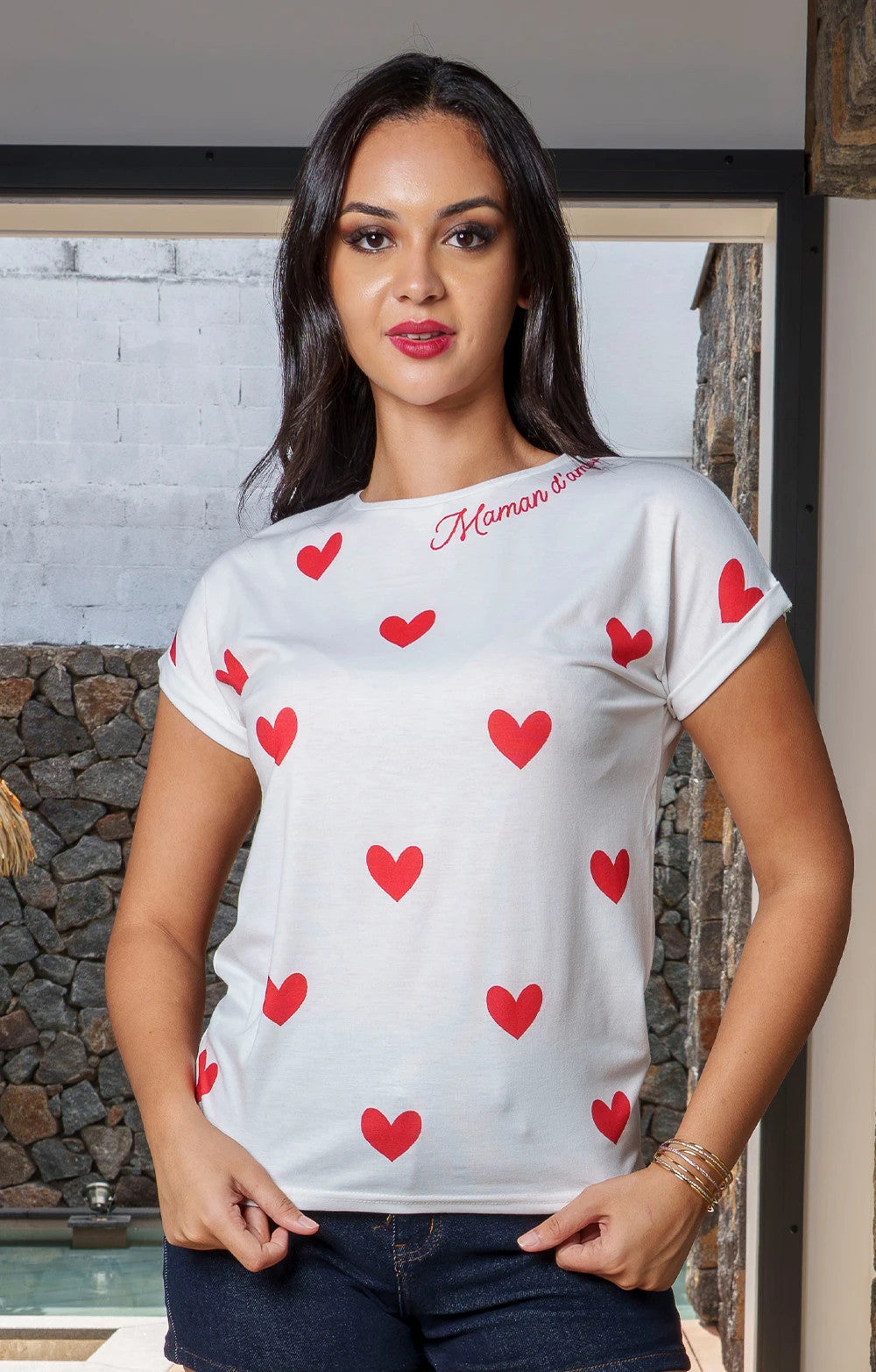 TEE SHIRT COEUR D'AMOUR