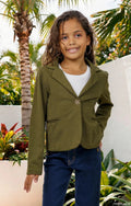 VESTE BOUTON FLEUR GIRL