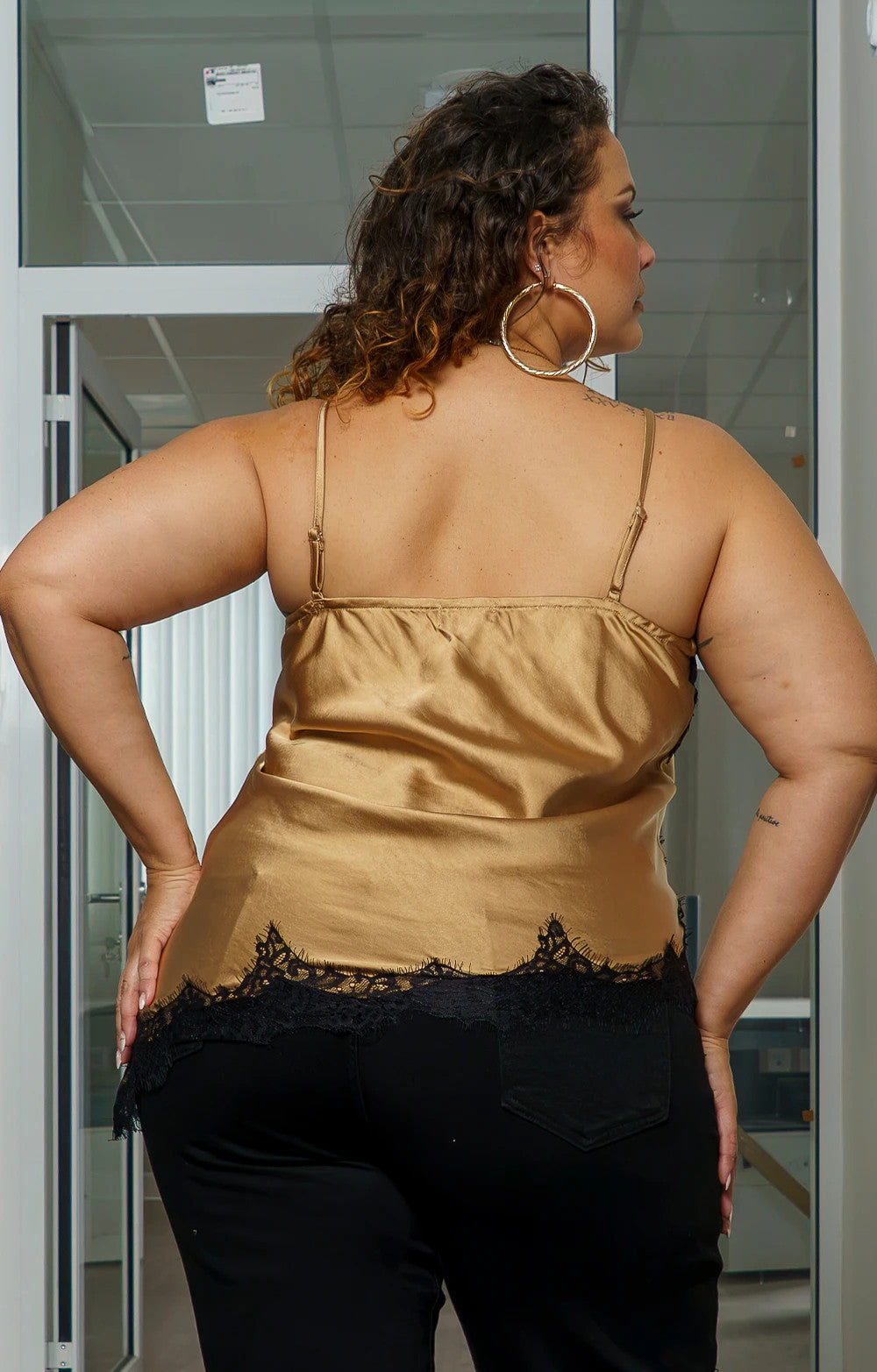 TUNIQUE SATIN / DENTEL