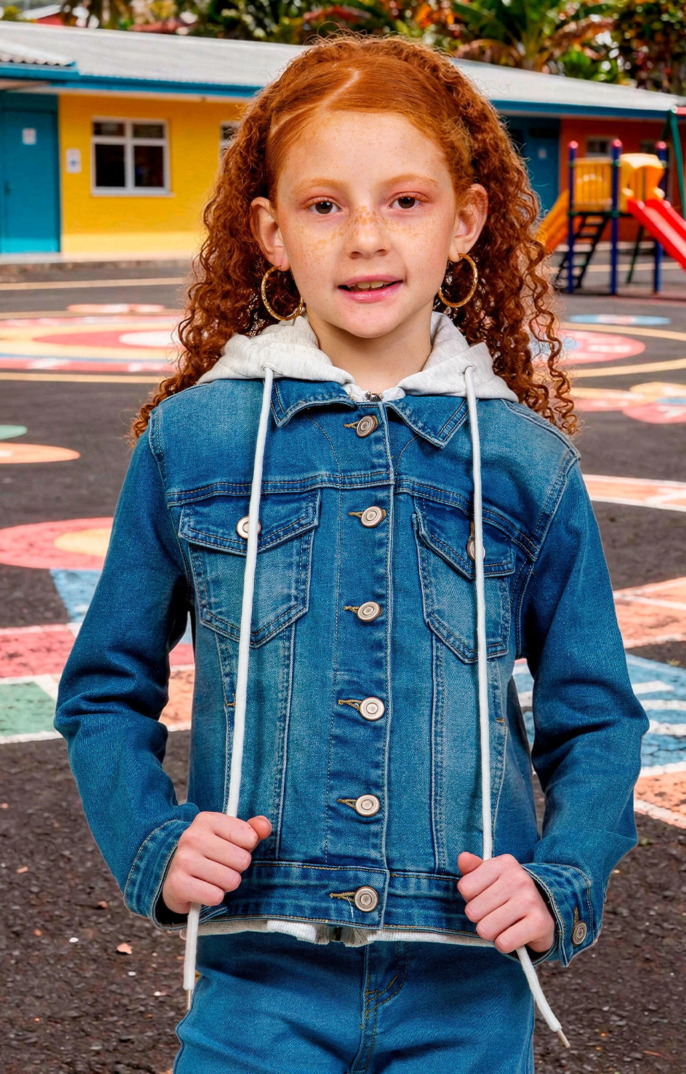 VESTE JEANS CAPUCHE GIRL