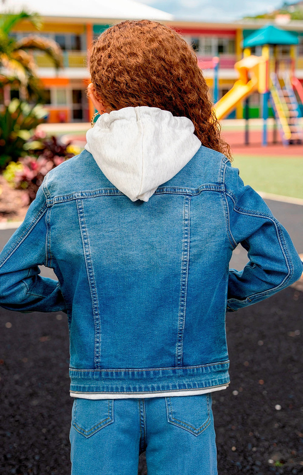 VESTE JEANS CAPUCHE GIRL