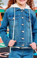 VESTE JEANS CAPUCHE GIRL
