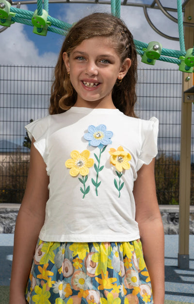 T SHIRT FLEUR 3D GIRL