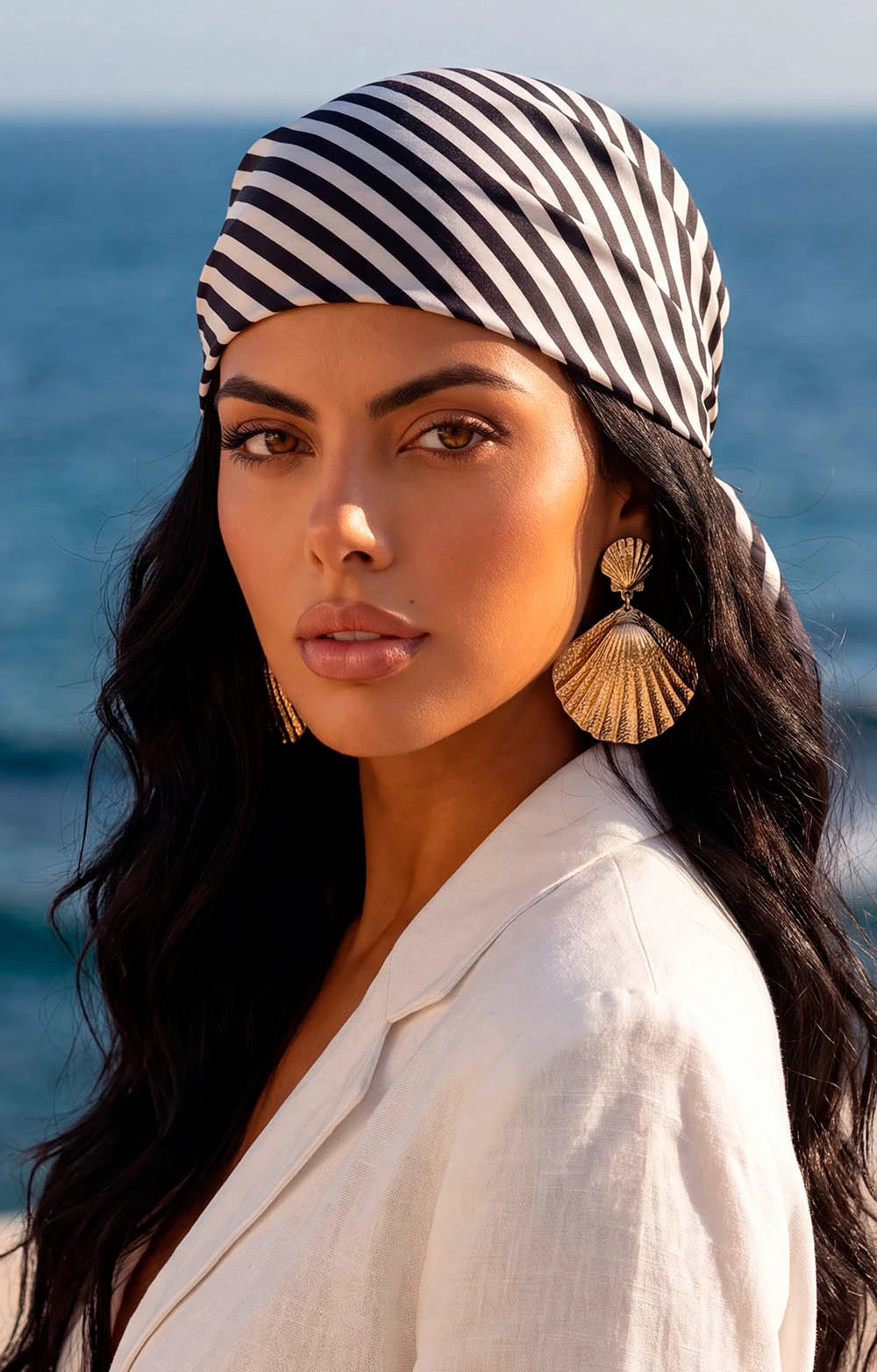 FOULARD RAYE MARIN
