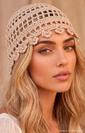 BONNET CROCHET SEQUIN